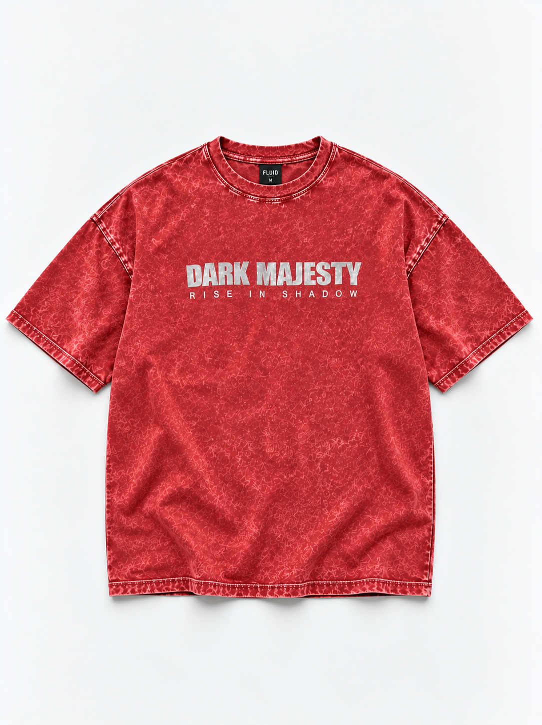 Dark Majesty Oversized Tshirt - Acid Wash - Black