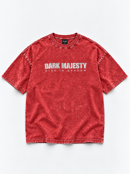 Dark Majesty Oversized Tshirt - Acid Wash - Black