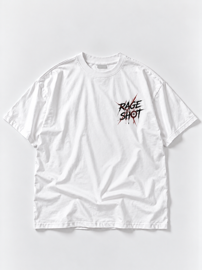 Rage Shot Oversized Tshirt - White