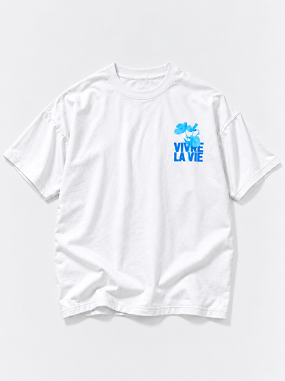 Vivre La Vie Oversized Tshirt - White