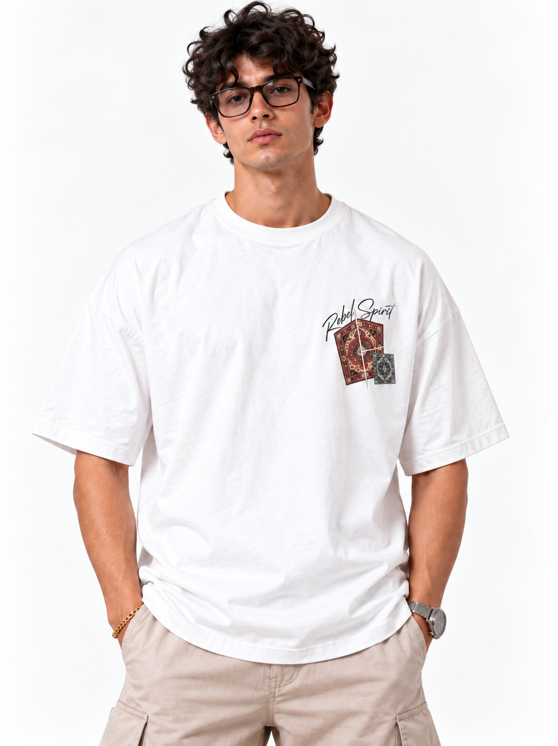 Rebel Spirit Oversized T-Shirt - White