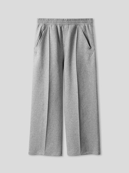 Lightweight Straight Pants - Melange Grey