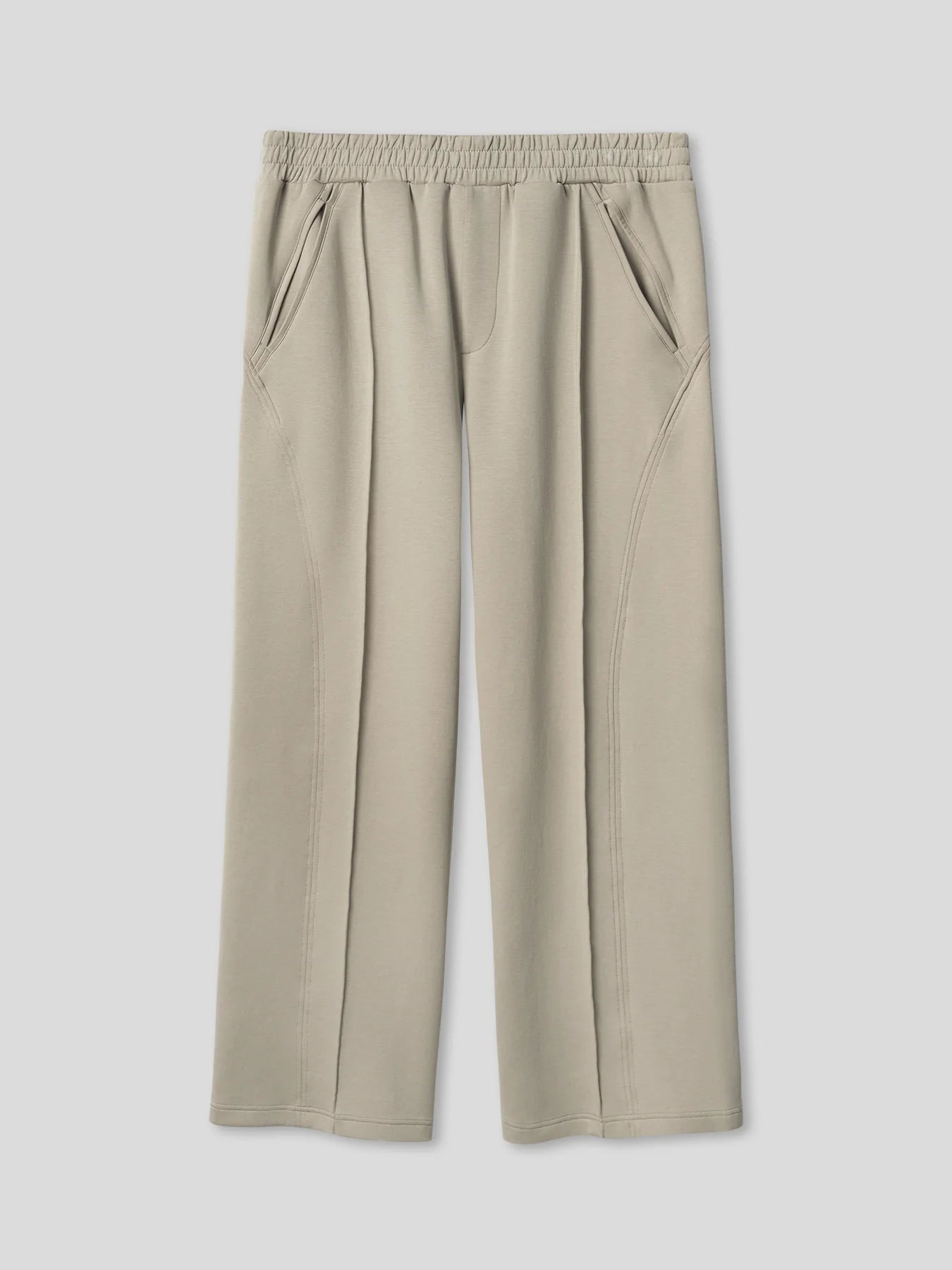 Lightweight Straight Pants - Stone Beige