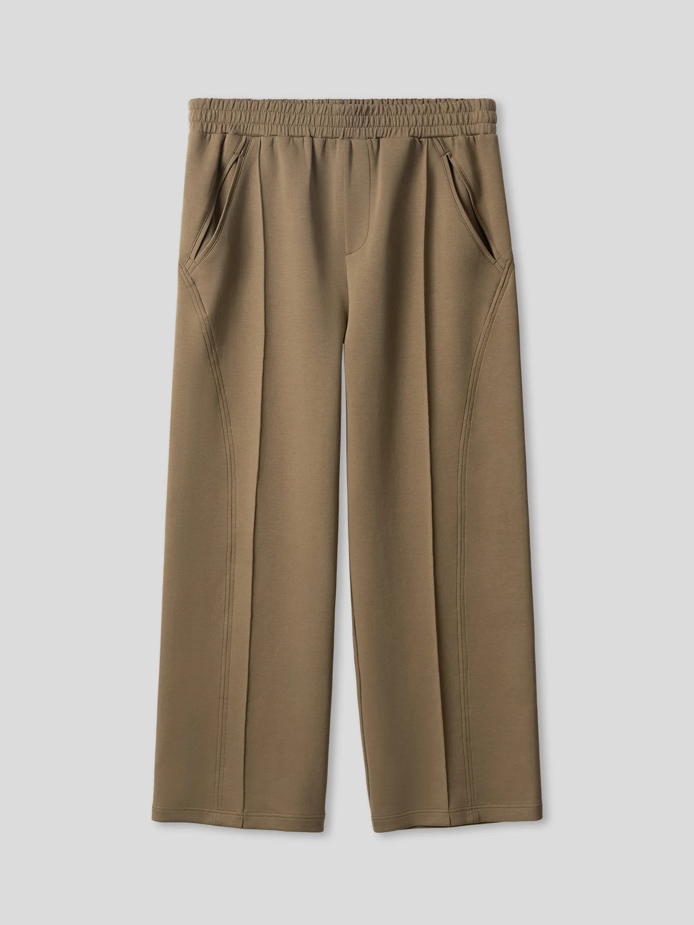 Lightweight Straight Pants - Camel Brown