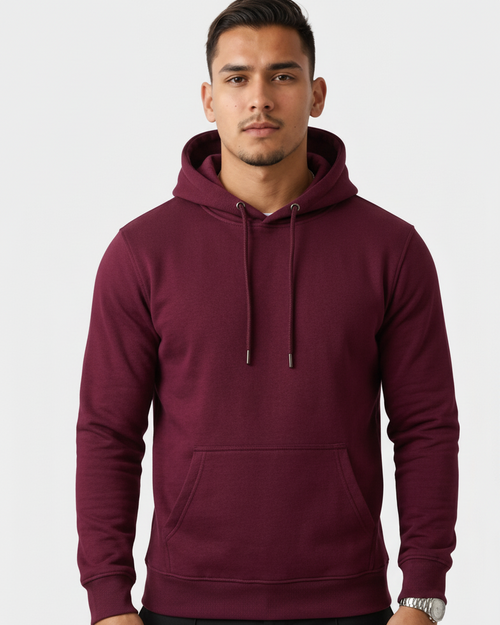 Fluid Essentials Regular Fit Hoodie - Maroon